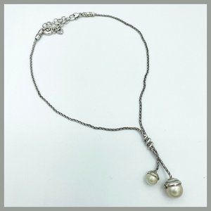 Brighton Twist Pearl Lariat Necklace
